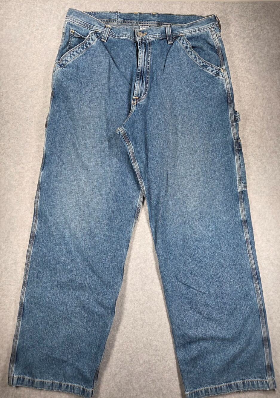 Vtg Lucky Brand Dungarees Carpenter Jeans Mens 36 Made in USA Workwear Denim